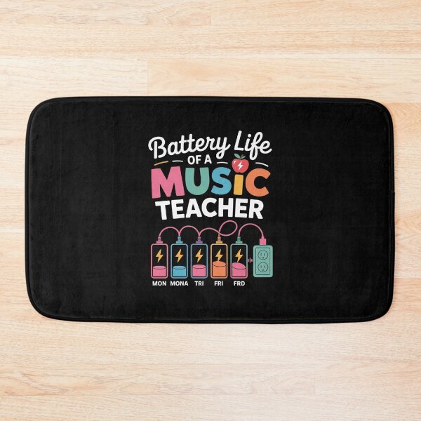 Item preview, Battery Life of A Music Teacher Back to School designed and sold by TechnicalSara.