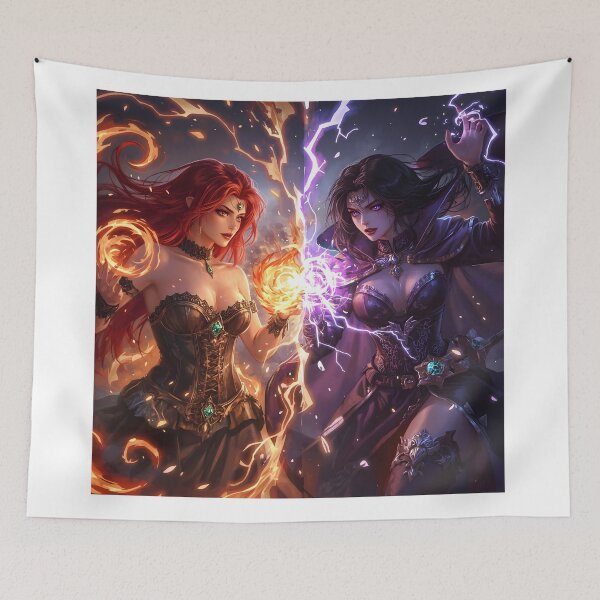 Item preview, Clash of the Enchanted Flames designed and sold by InkloreCulture.