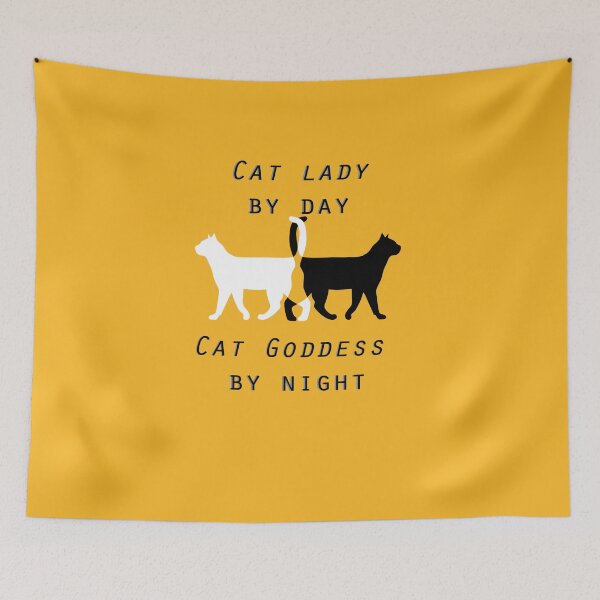 Item preview, Cat Lady By Day, Cat Goddess By Night designed and sold by BlueRockDesigns.