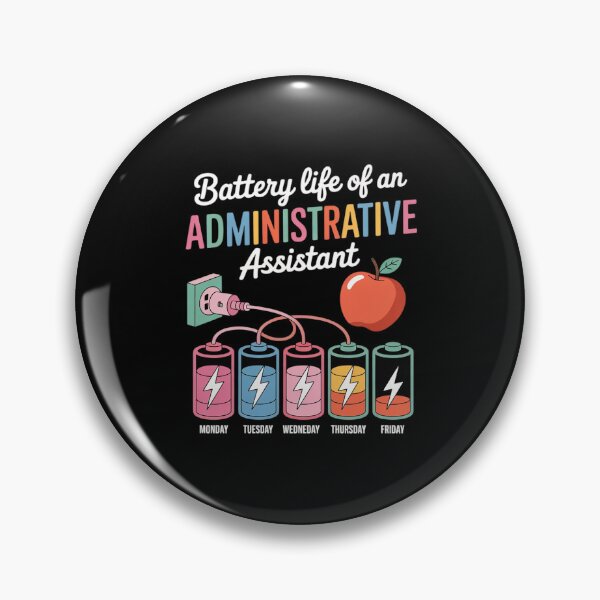 Item preview, Battery Life of an Administrative Assistant Back to School designed and sold by TechnicalSara.
