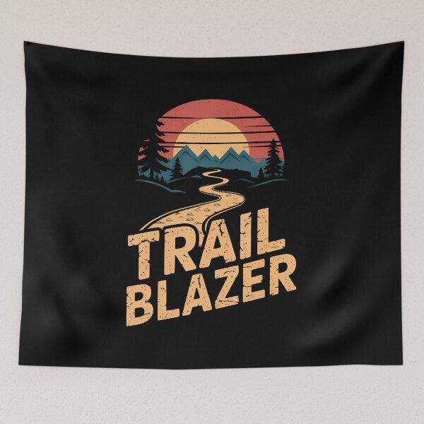 Item preview, Vintage Mountain Hiker Trail Blazer Retro Hiking Camping designed and sold by JenniferJanice.