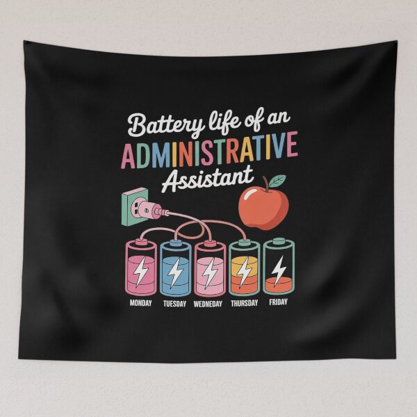 Item preview, Battery Life of an Administrative Assistant Back to School designed and sold by TechnicalSara.
