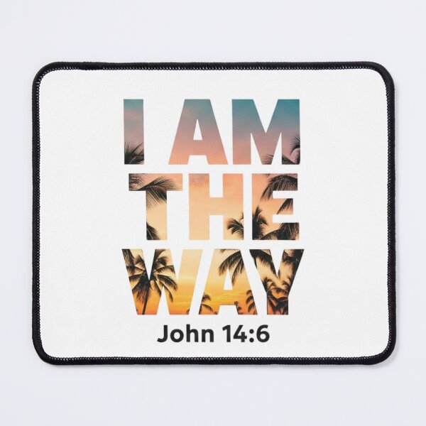 Item preview, I AM THE WAY John 14:6 Retro Typography Tee designed and sold by FitnWear.