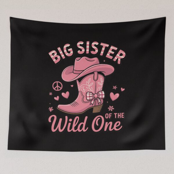 Item preview, Big Sister Of The Wild One 1St Birthday CowGirl Disco designed and sold by BotboutiquePre.