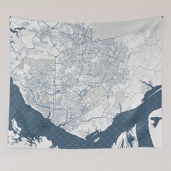 Item preview, Manaus City Map of Amazonas, Brazil - Coastal designed and sold by deMAP.