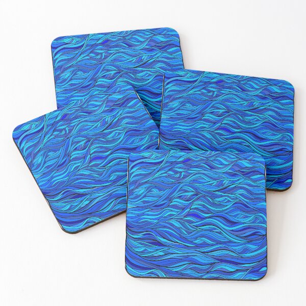 Item preview, Tidal flow - blue waves designed and sold by DaveDanchuk.