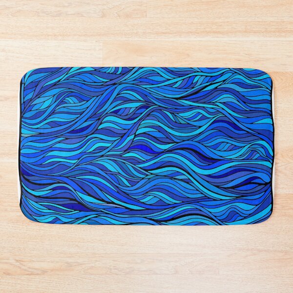 Item preview, Tidal flow - blue waves designed and sold by DaveDanchuk.