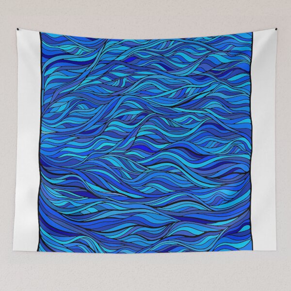 Item preview, Tidal flow - blue waves designed and sold by DaveDanchuk.
