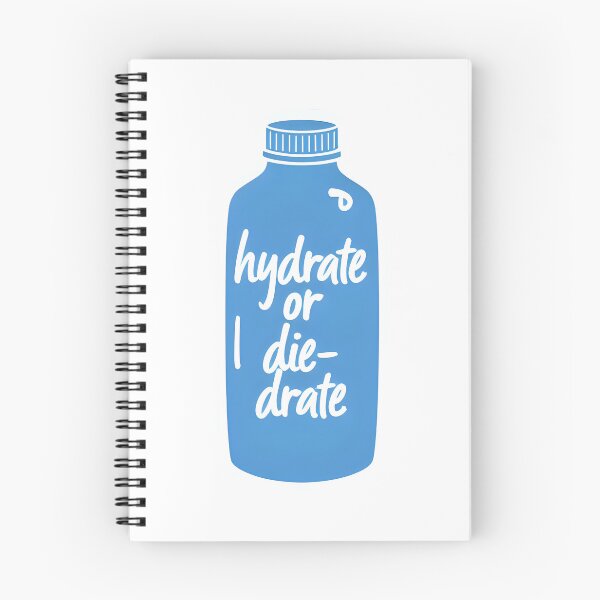 Item preview, hydrate or die-drate water bottle artwork designed and sold by eksprinkel.