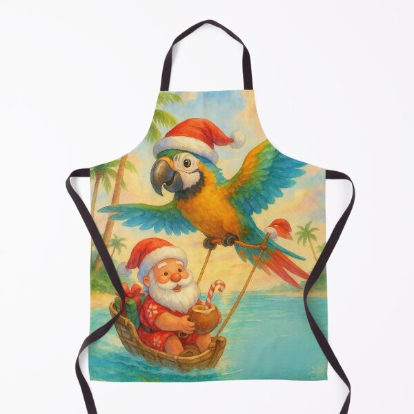 Item preview, Parrot Express – Tropical Christmas Delivery With Santa designed and sold by printedartgoods.