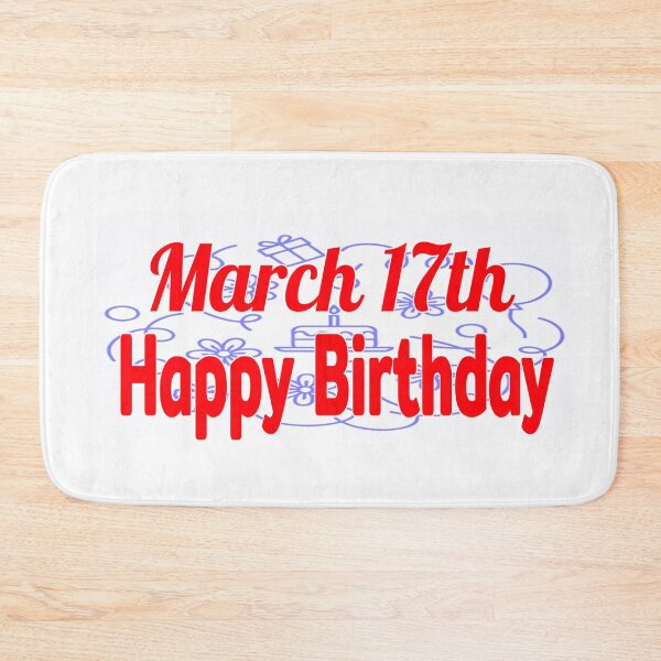Item preview, March 17th, Happy birthday  designed and sold by Sujinthaiart.