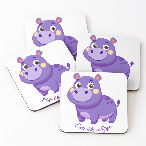 Item preview, Cute Purple Hippo Cartoon designed and sold by Jirada.