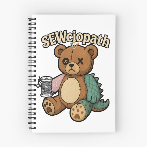 Item preview, SEWciopath patchwork Stitch Plush Bear Thread Needle designed and sold by JediKittenWars.