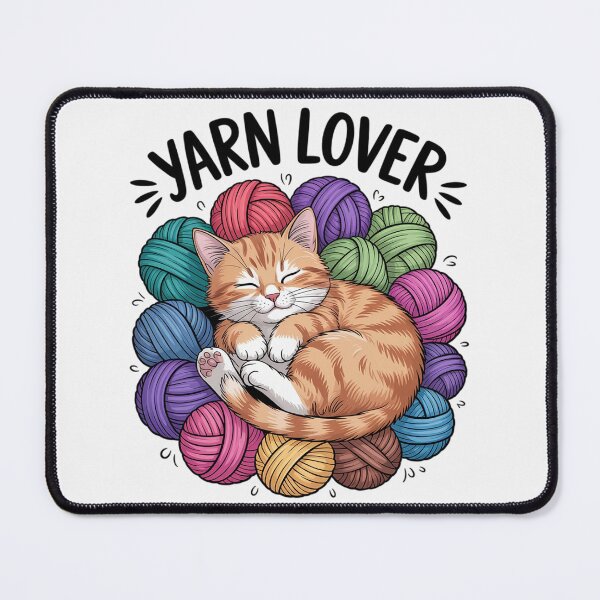Item preview, Adorable Knitting and Crochet Happy Cat Yarn Lovers Men Women Girls Kids designed and sold by silladive.