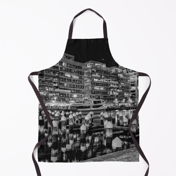 Item preview, Docklands Living along the Pier Posts Black & White - Melbourne, Victoria, Australia designed and sold by Steven Jodoin.