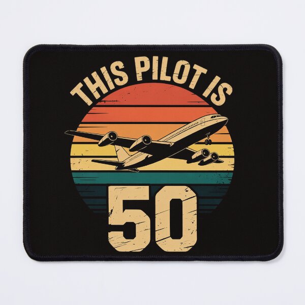 Item preview, 50 Year Old Airplane Pilot 50th Birthday Aviation Bday Party designed and sold by silladive.