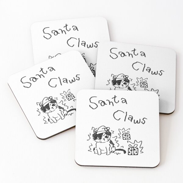 Item preview, Santa Claws Cat Lover Gift Funny Xmas  doodle hand drawn designed and sold by JiraVibes.