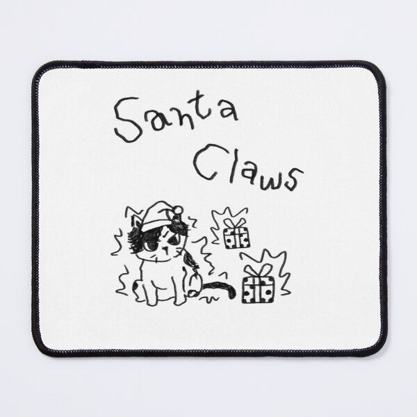 Item preview, Santa Claws Cat Lover Gift Funny Xmas doodle hand drawn designed and sold by JiraVibes.