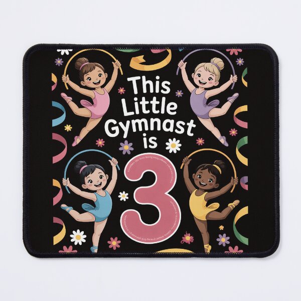 Item preview, 3 Year Old Gymnast 3rd Birthday Girl Tumbling Gymnastics designed and sold by silladive.