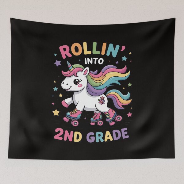 Item preview, 2nd Grade Back To School First Day Girl Rollin Unicorn designed and sold by silladive.