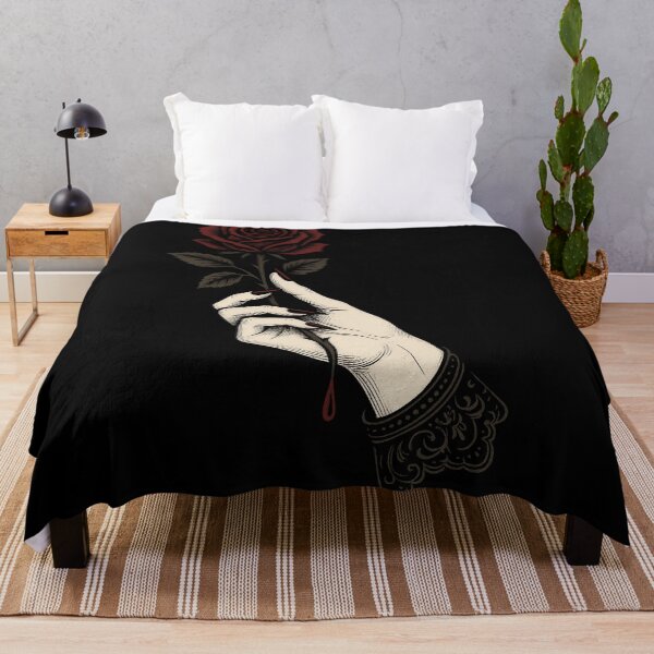 Item preview, Gothic Hand with Bleeding Rose – Dark Romantic Aesthetic – Vintage Floral Art designed and sold by Mouraludia.