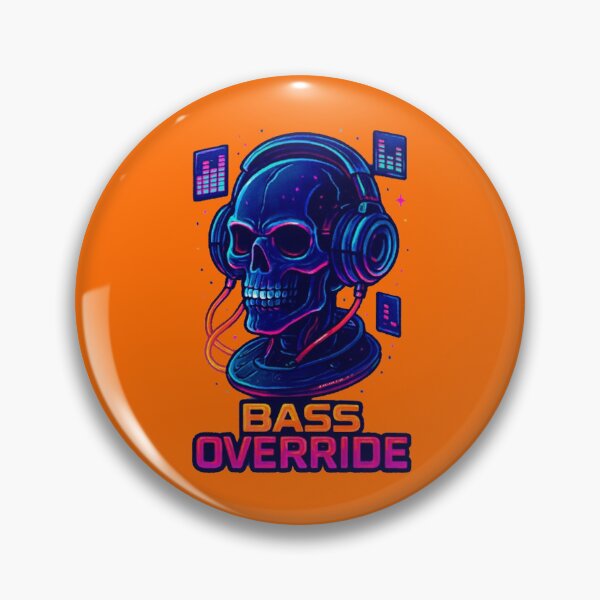 Item preview, Bass Override Skull Headphones Neon Orange Audio Power designed and sold by Kony83.