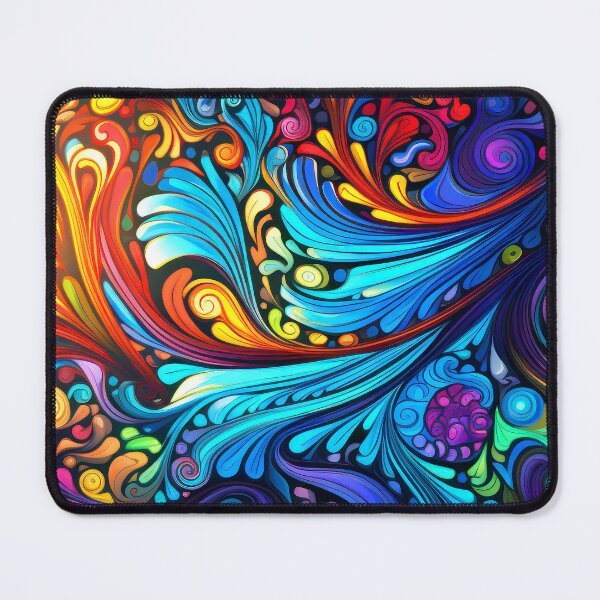 Item preview, Vibrant Psychedelic Colorful 1960's Fancy Ornate Abstract Swirls designed and sold by DEC02.