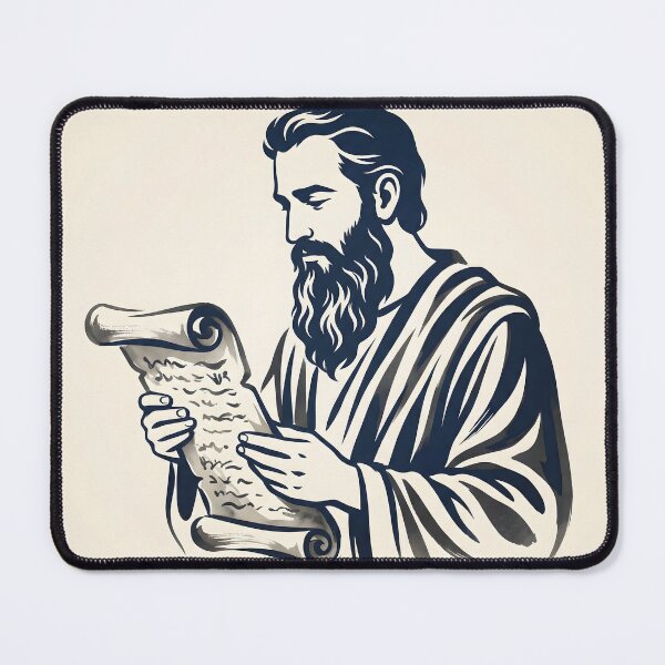 Item preview, Torah Scroll Art – Biblical Scholar Illustration for Faith Decor designed and sold by AbstractAuraArt.
