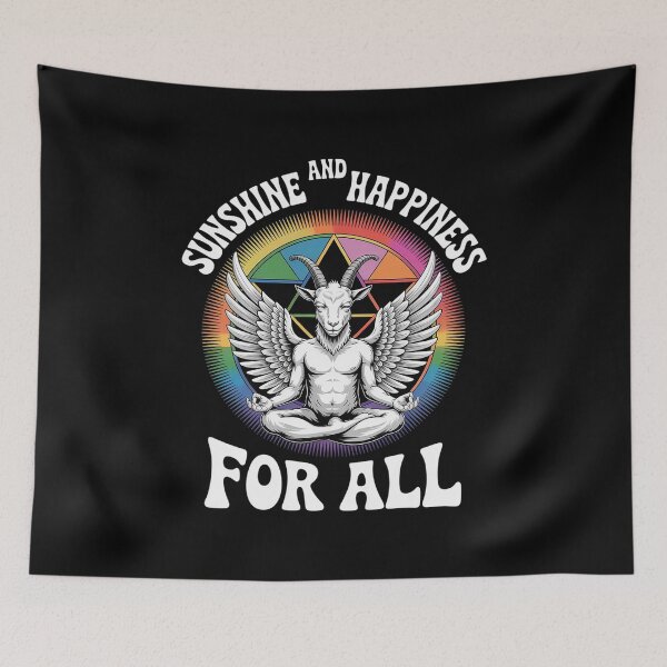 Item preview, Funny Sunshine and Happiness For All LGBT Gay Pride Baphomet designed and sold by itsnothatweird.