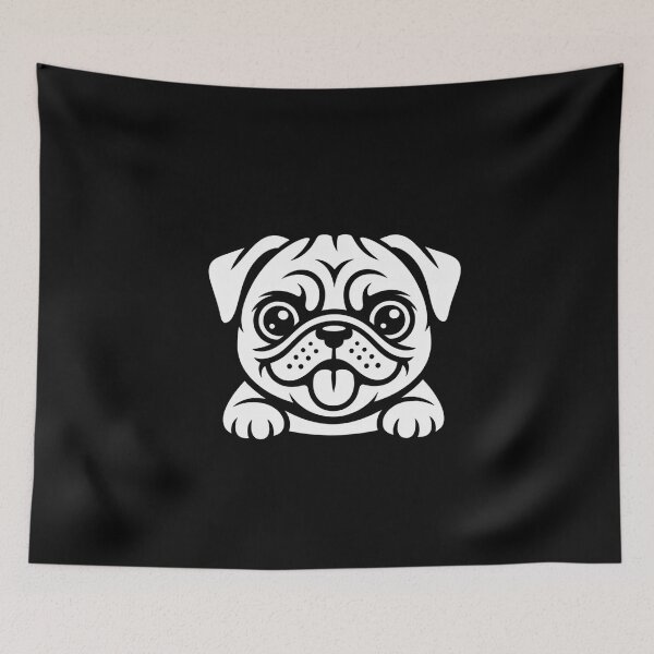 Item preview, Cute Pug Face Cartoon - Funny Pug Life T-Shirt Design designed and sold by Reichcorp.