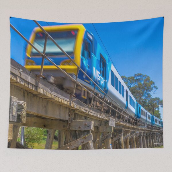 Item preview, Melbourne Metro Train on a Trestle Bridge in Eltham designed and sold by Steven Jodoin.