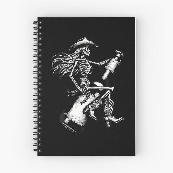 Item preview, Skeleton Gothic Cowgirl Cowboy Hat Rodeo Beer Western Skull designed and sold by ChantelNicole.