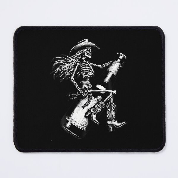 Item preview, Skeleton Gothic Cowgirl Cowboy Hat Rodeo Beer Western Skull designed and sold by ChantelNicole.