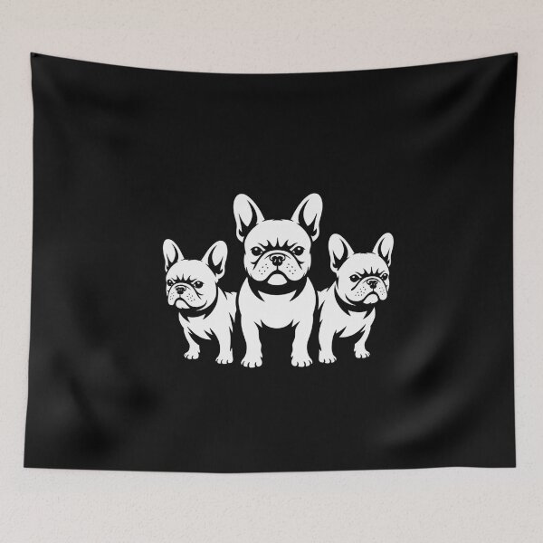 Item preview, French Bulldog Squad Goals - Frenchie Silhouette Urban Style Tee designed and sold by Reichcorp.