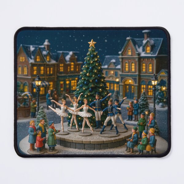 Item preview, Ballet Under the Christmas Tree | Night-Time Christmas Village Miniature Performance designed and sold by Little-Worlds.