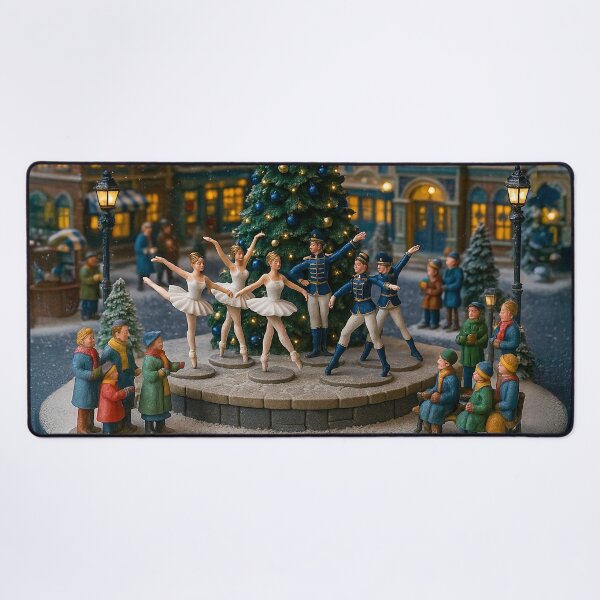 Item preview, Ballet Under the Christmas Tree | Night-Time Christmas Village Miniature Performance designed and sold by Little-Worlds.
