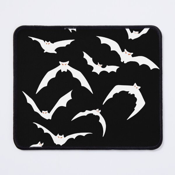 Item preview, Bat Swarm - Minimalist White Bats Halloween Pattern designed and sold by ConfuseLab Alt.