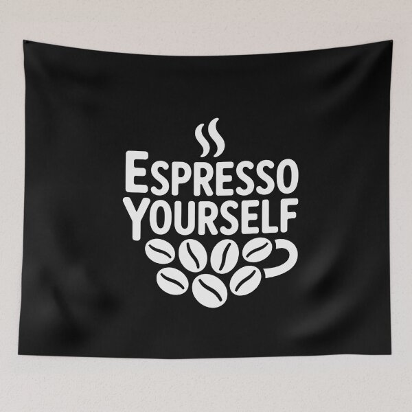Item preview, Espresso Yourself: Coffee Bean Wordplay & Artistic Font Tees designed and sold by Reichcorp.