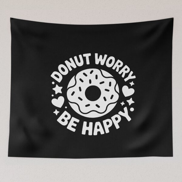 Item preview, Donut Worry Be Happy T-Shirt | Cheerful Donut Illustration designed and sold by Reichcorp.