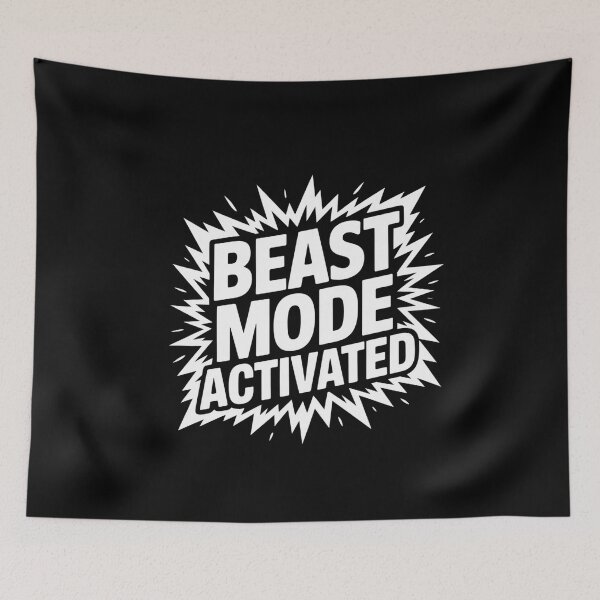 Item preview, Beast Mode Activated T-Shirt - Bold Typography & Energy Lines designed and sold by Reichcorp.