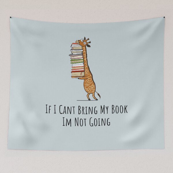 Item preview, Funny Giraffe Holding a Stack of Books - If I Can't Bring My Book I'm Not Going - Book Lover Gift, Phones Cases And Other Gift designed and sold by MemWear.