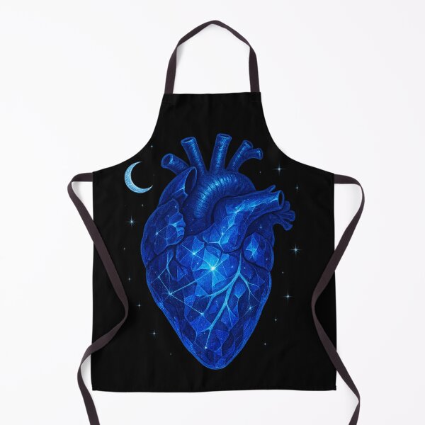 Item preview, Celestial Crystal Heart – Cosmic Blue Anatomical Heart – Starry Galaxy Aesthetic designed and sold by Mouraludia.