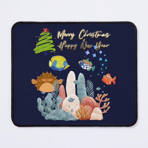 Item preview, Under the Sea Christmas – Cute Ocean Fish Holiday Illustration designed and sold by CHANCHANAI.