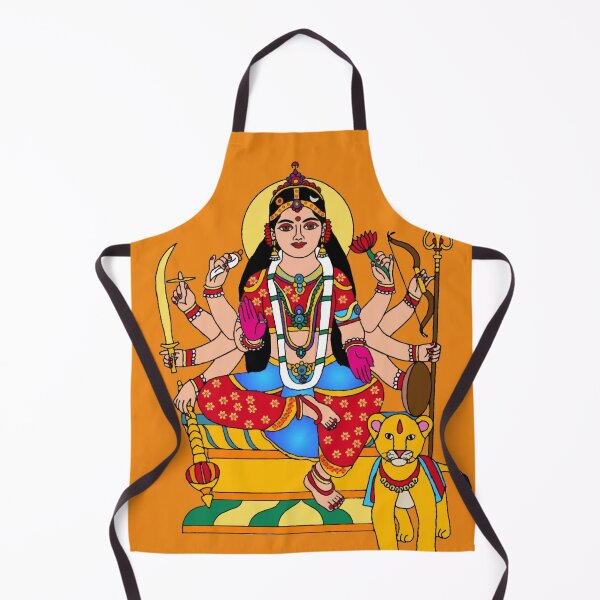 Item preview, Goddess Child Durga Artwork – Divine Warrior Mother Illustration designed and sold by Harshit_Digital_Arts.