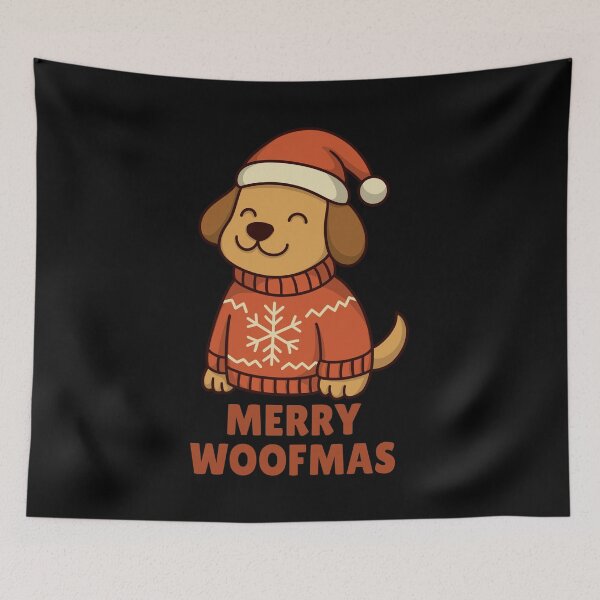 Item preview, Merry Woofmas – Cute Christmas Dog in Sweater Holiday Design designed and sold by Kewessthetic.