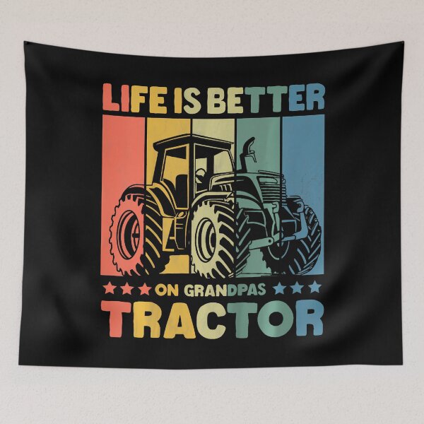 Item preview, Kids Young Farmer Funny Tractor Boy On Grandpas Tractor designed and sold by JanisPenelope.