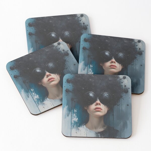 Item preview, Girl with darkness as a mask designed and sold by Mianku | Für das Leben.