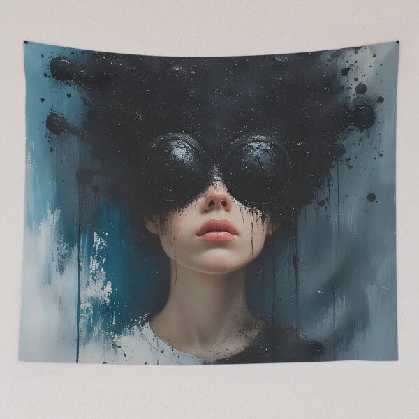 Item preview, Girl with darkness as a mask designed and sold by Mianku | Für das Leben.