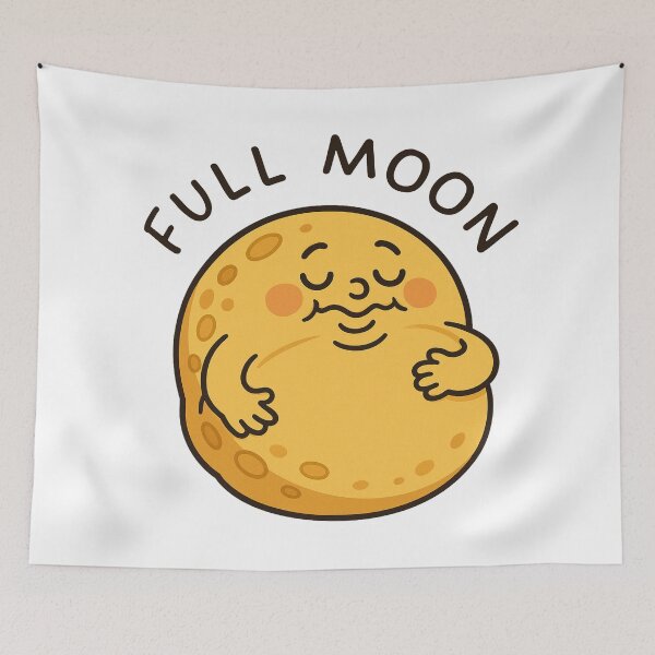 Item preview, Adorable Kawaii Full Moon designed and sold by UNK-Fatigues.