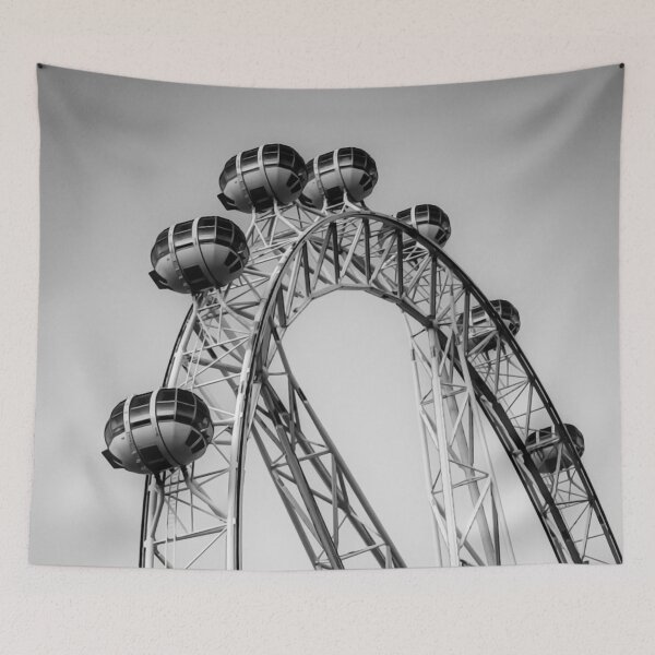 Item preview, Black and White view of the Melbourne Star Wheel - Melbourne, Victoria, Australia designed and sold by Steven Jodoin.